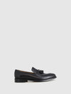 Loafers com Ponta Redonda em Preto